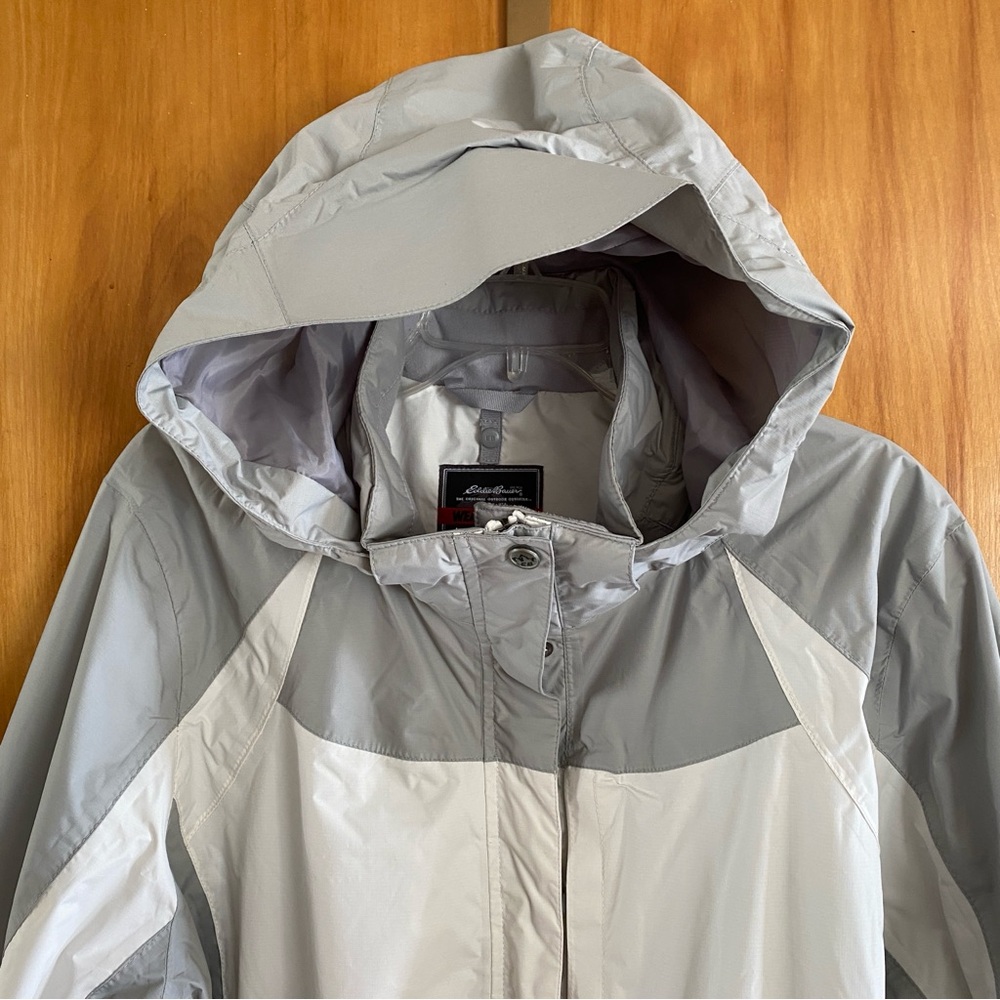Eddie Bauer NWT WeatherEdge Jacket Mid Weight Shell White Gray Women’s XXL - Picture 2 of 16